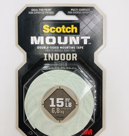 Scotch Mounting Tape Indoor 1 x 55 Inches Roll 15lb