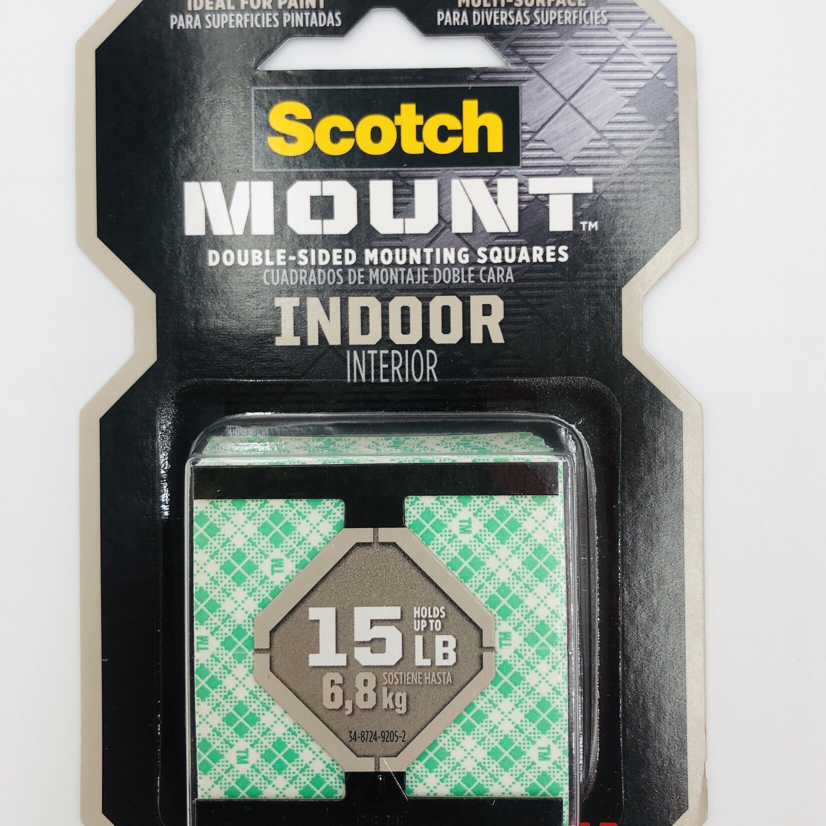 Scotch Mounting Tape Indoor Squares 48 Squares 15lb