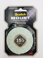 Scotch Mounting Tape Indoor 1/2 Inch x 80 Inches 15Lbs