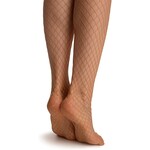 Fishnet Seamless Stocking Beige