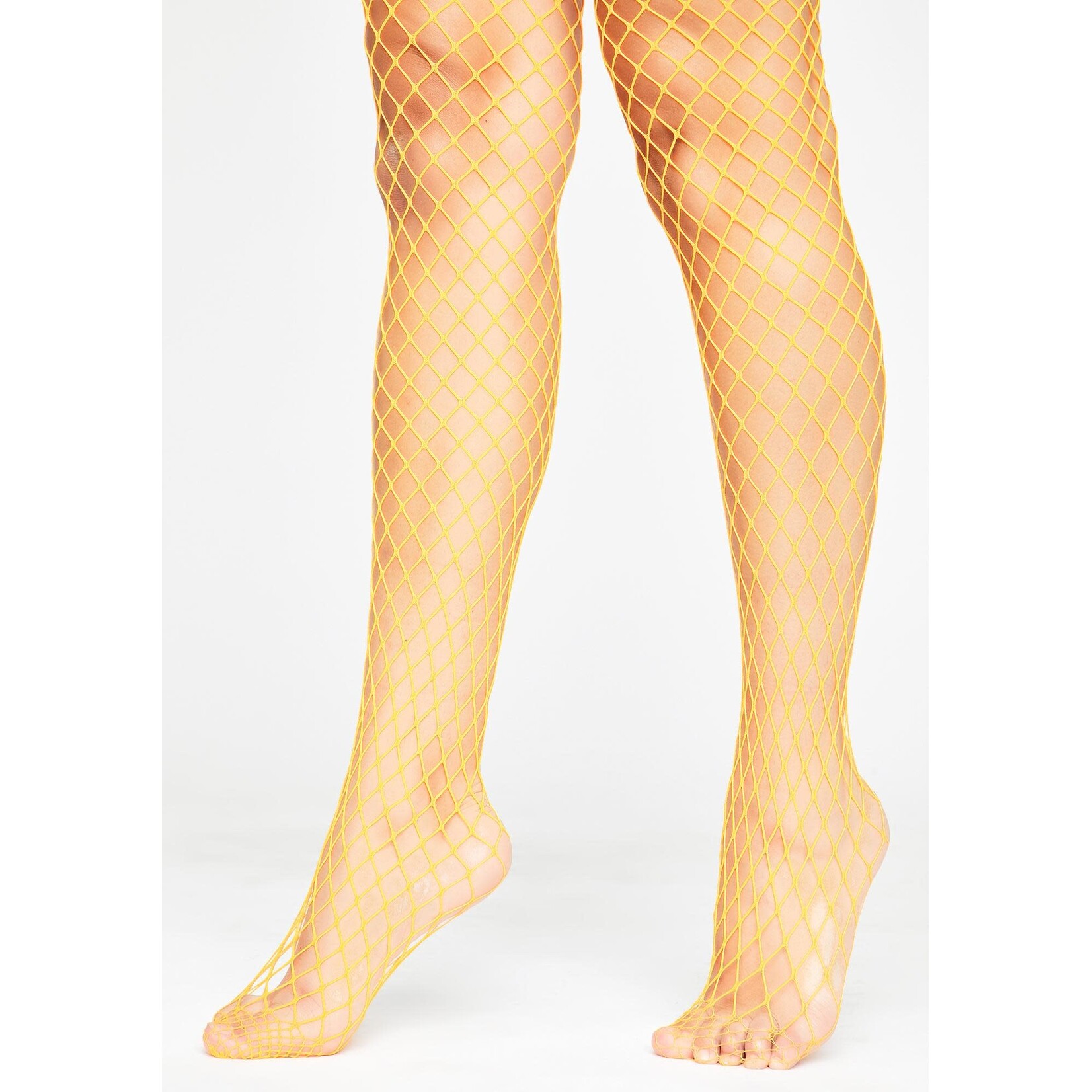 Fishnet Seamless Stocking Neon Orange