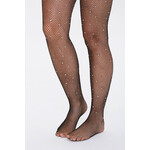 Rhinestones Fishnet Stocking - Black