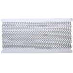 Plastic Trim w/Stone Silver 4mm Round