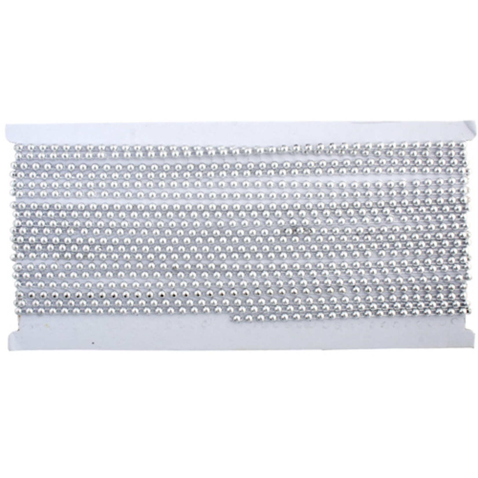 Plastic Trim w/Stone Silver 4mm Round