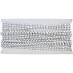 Plastic Trim w/Stone Silver 7mm Round