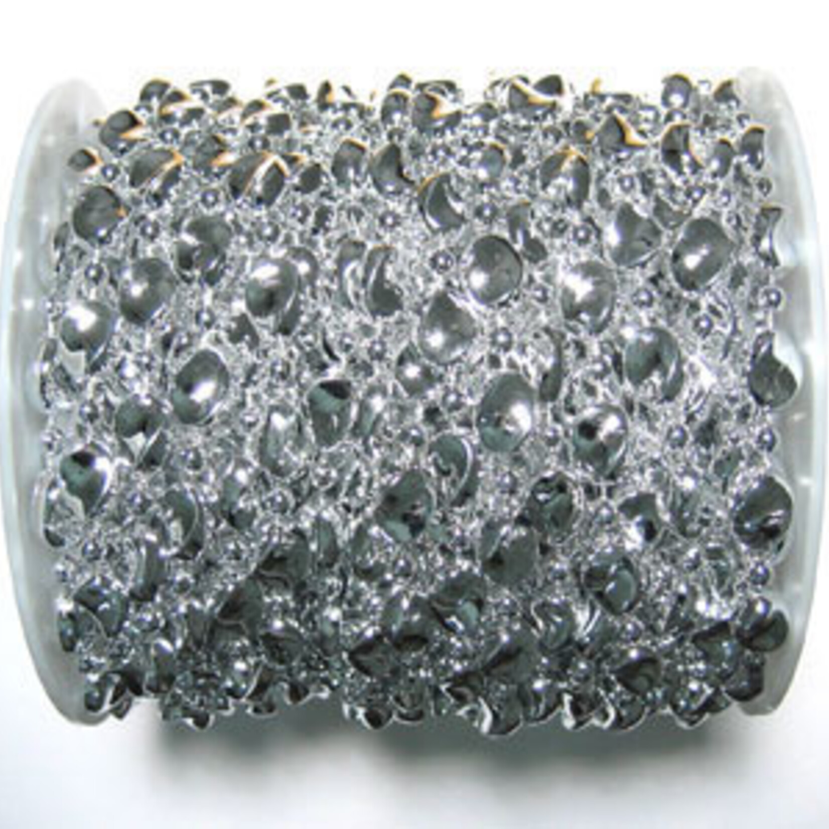 Trimming Plastic Silver 8.5X11MM Baroque/Round