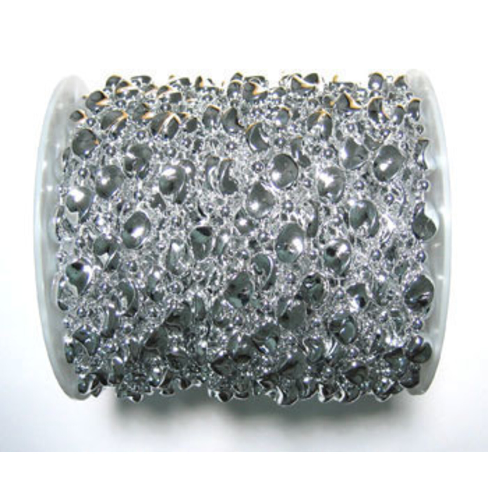 Trimming Plastic Silver 8.5X11MM Baroque/Round