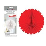 Decor Paper Tissue Fan 16 Inches Red