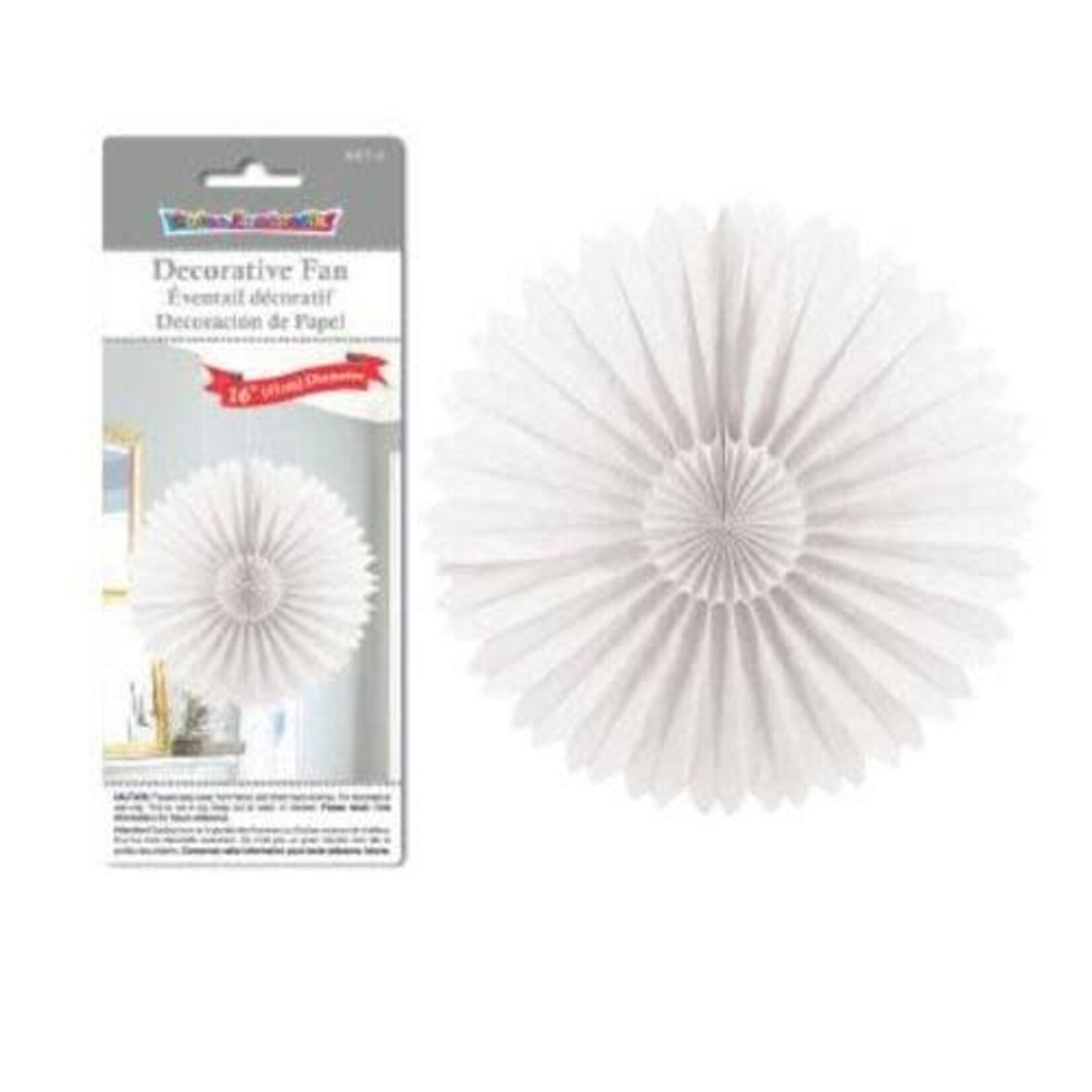 Décor Tissue Fan 16 Inches White
