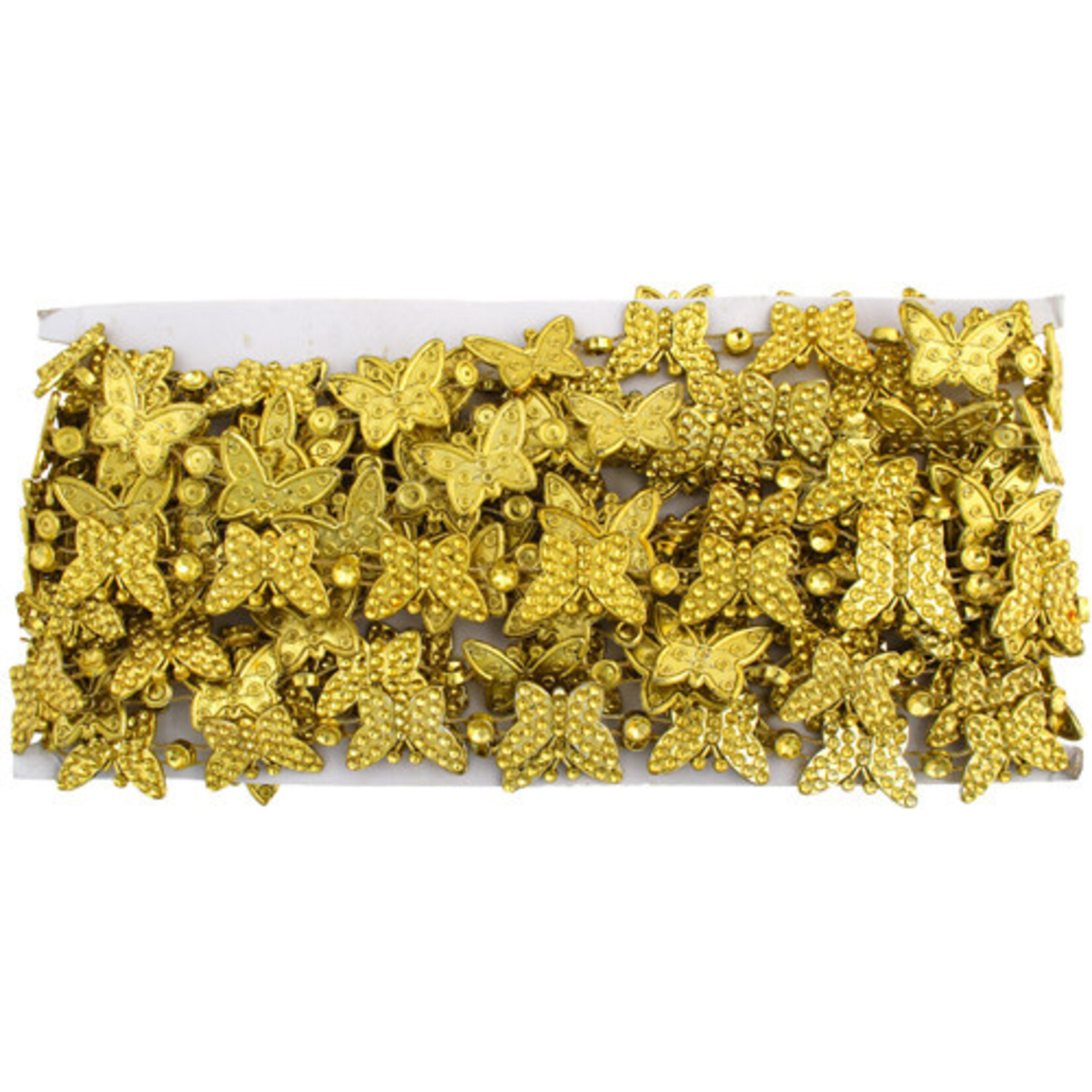 Plastic Trim Diamond cut  Butterfly 19mm Gold