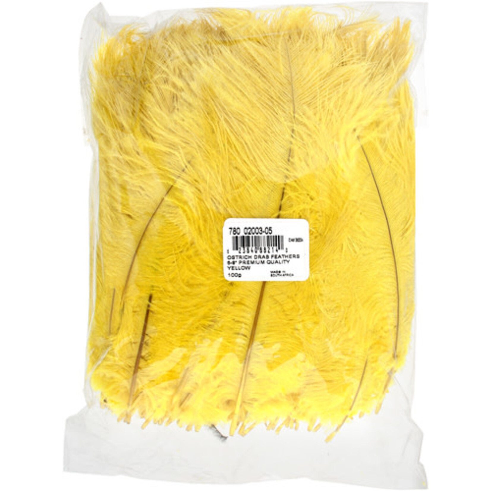 O.D Plumes 6-8 Inch (100 grams) Canary Yellow