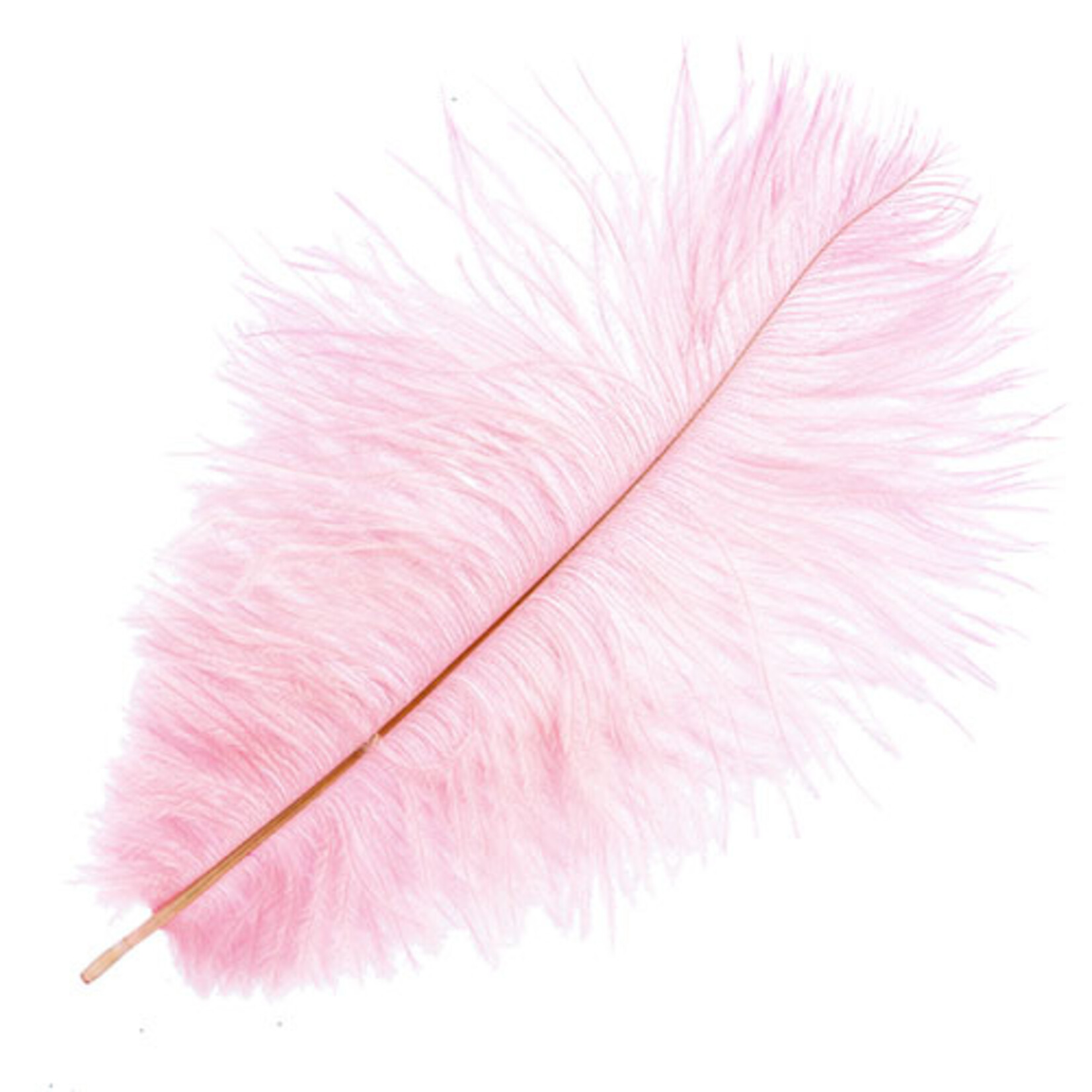 Ostrich Drab Plumes 6-8 Inch (12 pieces) Cotton Candy