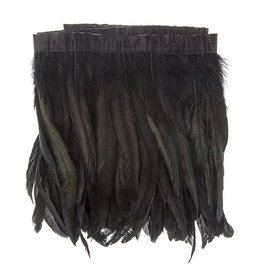 Coque Feathers Value 8-10 Inches 1 Yard  Black