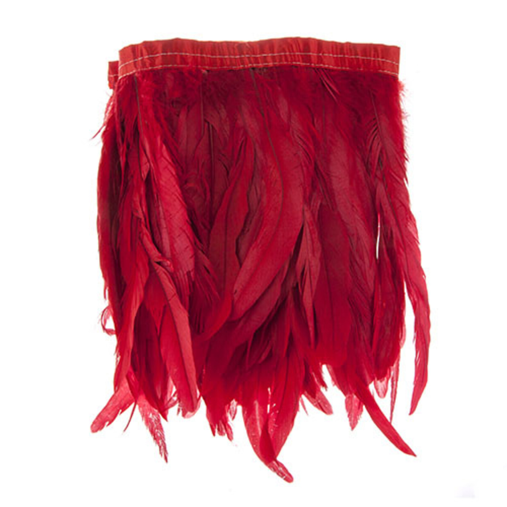 Coque Feathers Value 8-10 Inches 1 Yard  Red