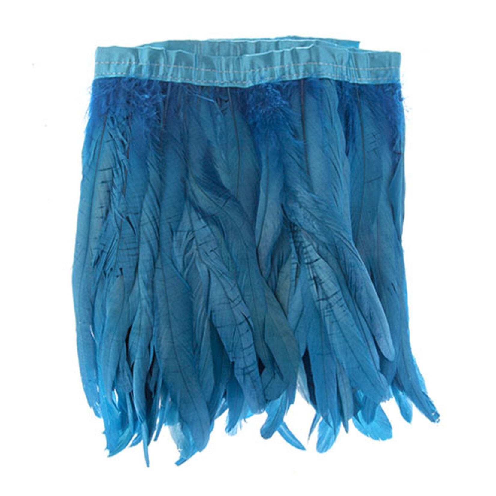 Coque Feathers Value 8-10 Inches 1 Yard  Turquoise