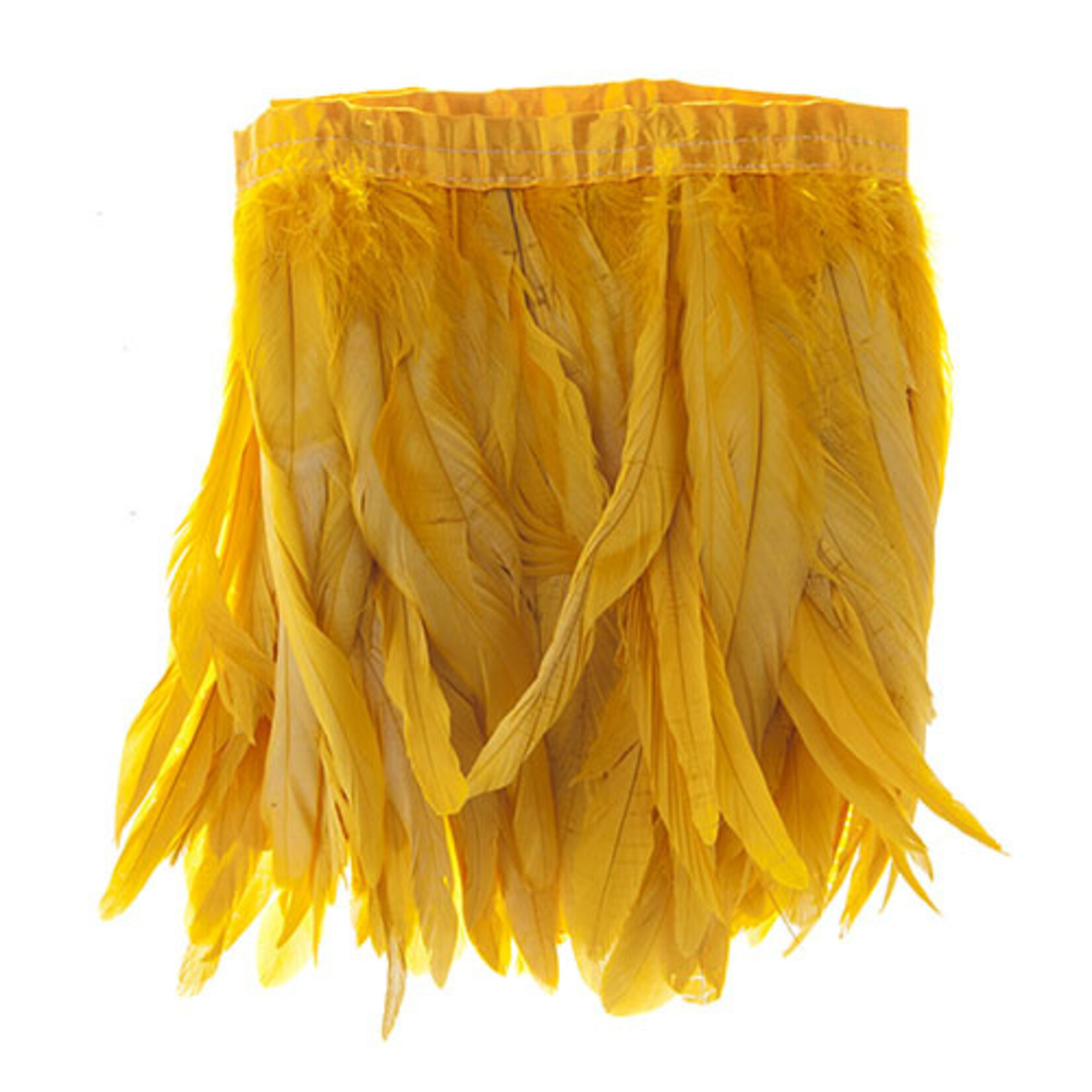 Coque Feathers Value 8-10 Inches 1 Yard  Golden Yellow