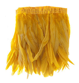 Coque Feathers Value 8-10 Inches Golden Yellow
