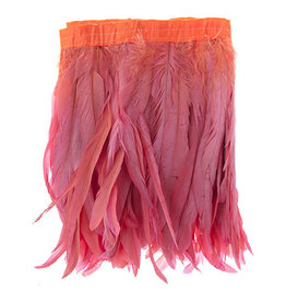 Coque Feathers Value 8-10 Inches Coral