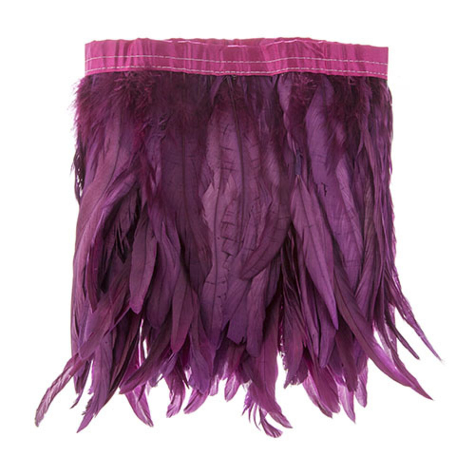 Coque Feathers Value 8-10 Inches 1 Yard  Plum