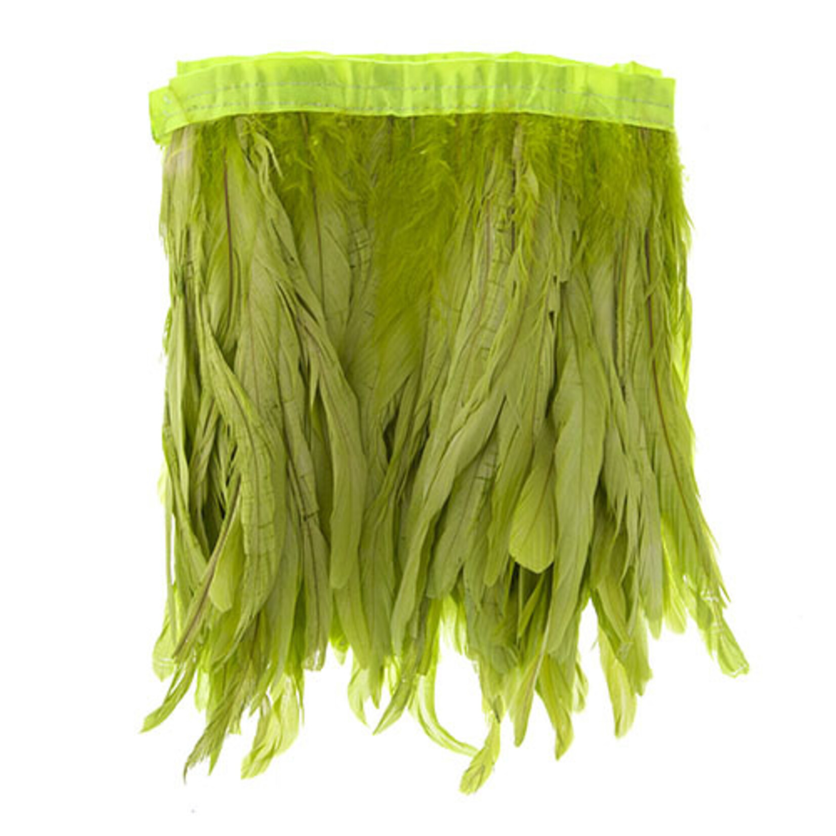 Coque Feathers Value 8-10 Inches 1 Yard  Grass Green