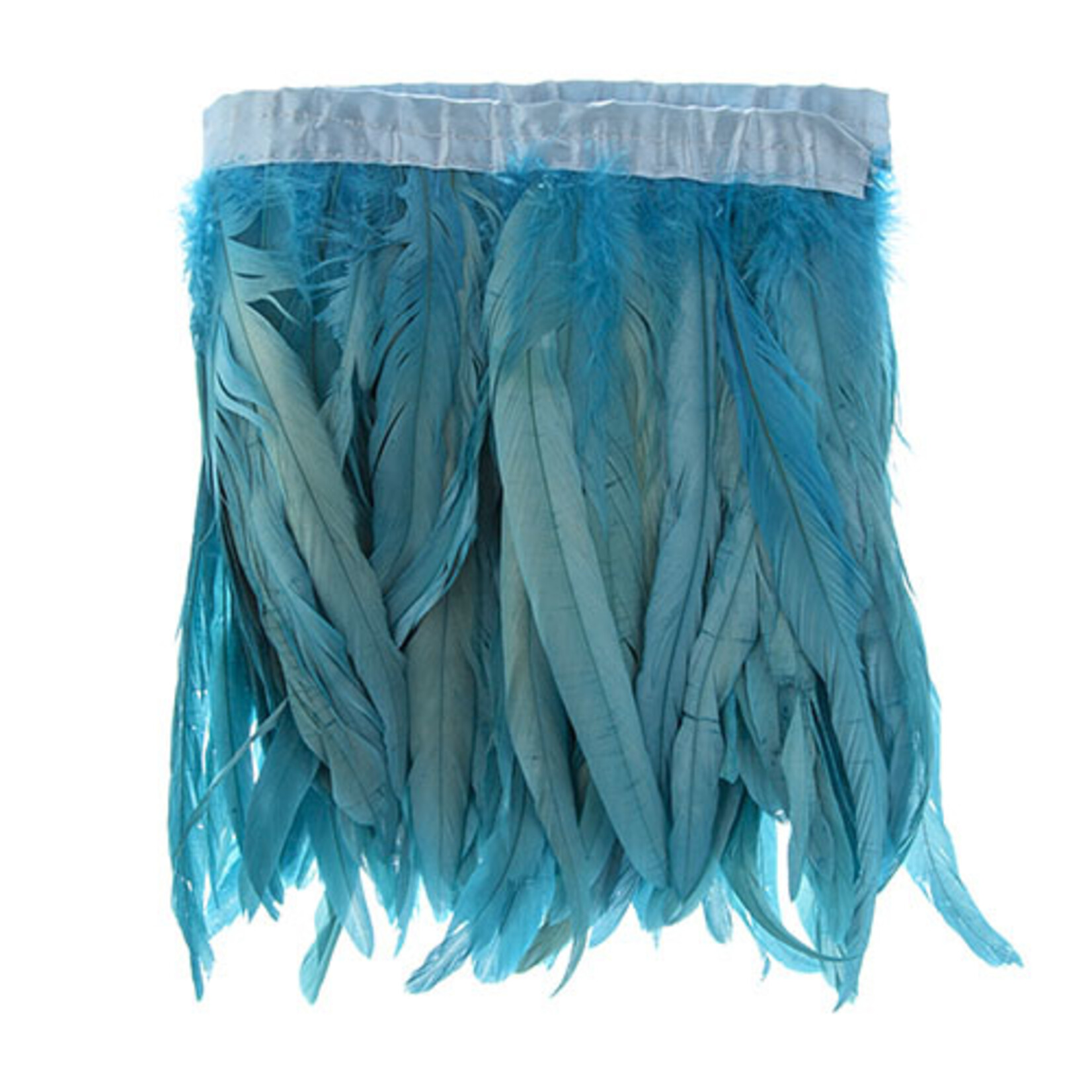 Coque Feathers Value 8-10 Inches 1 Yard  Aqua Blue