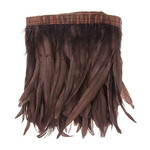 Coque Feathers Value 8-10 Inches 1 Yard  Brown