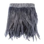 Coque Feathers Value 8-10 Inches 1 Yard  Silver
