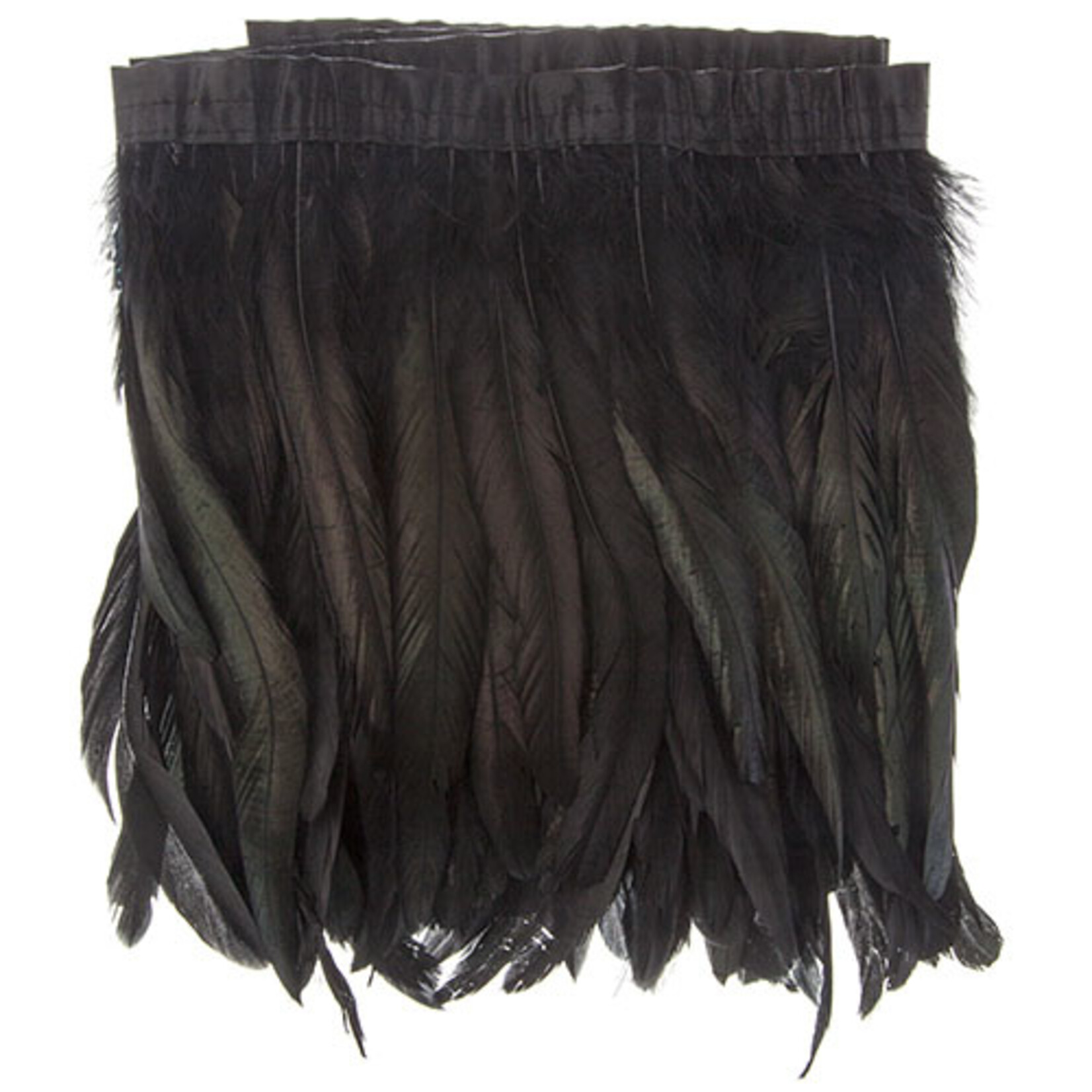 Coque Feathers Value 10-12 Inches 1 Yard  Black