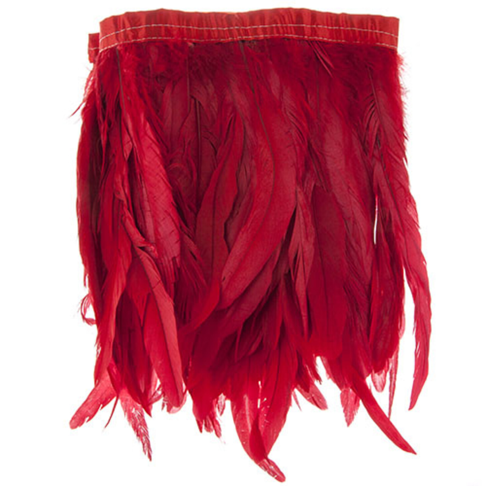 Coque Feathers Value 10-12 Inches 1 Yard  Red