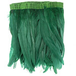 Coque Feathers Value 10-12 Inches 1 Yard  Emerald