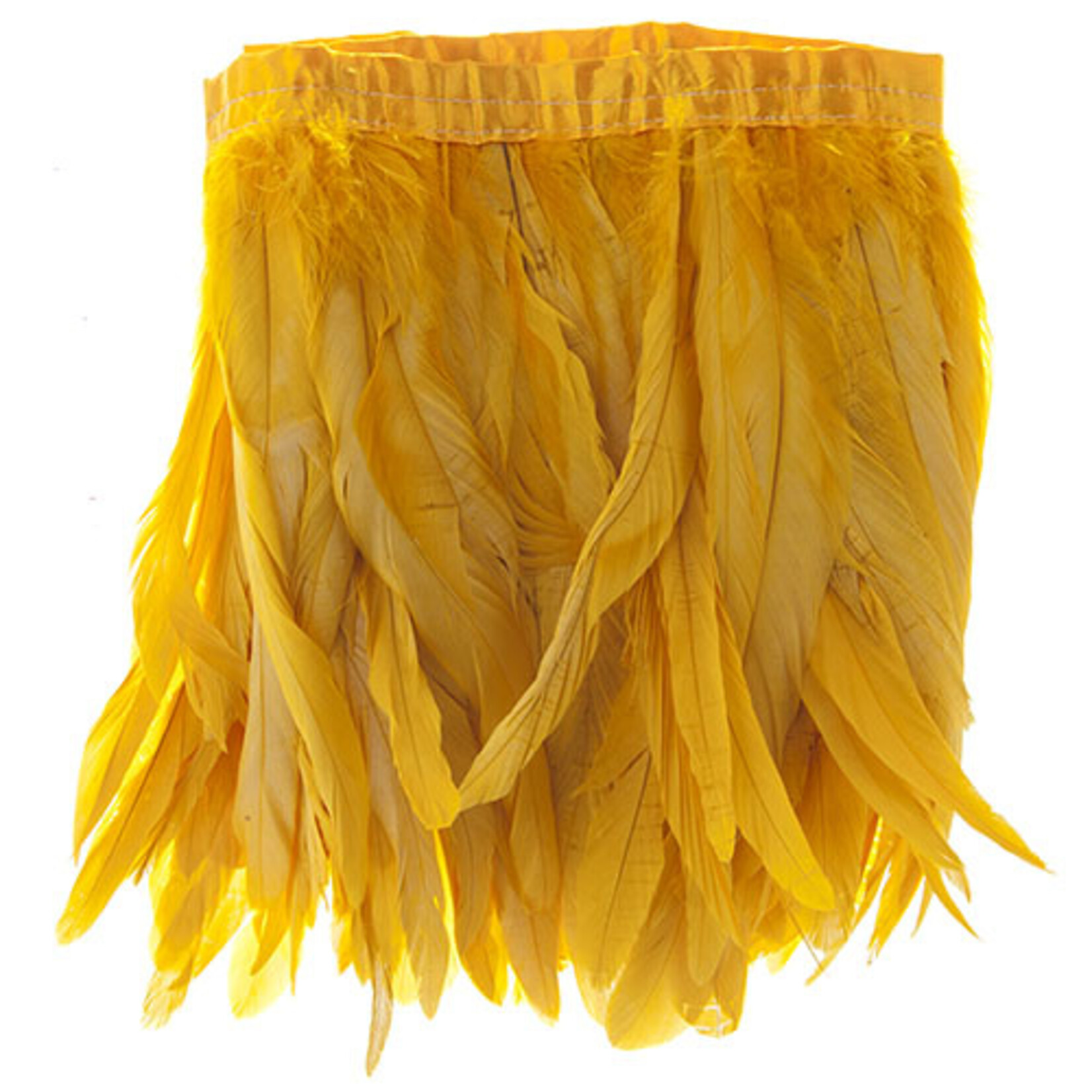 Coque Feathers Value 10-12 Inches 1 Yard  Golden Yellow