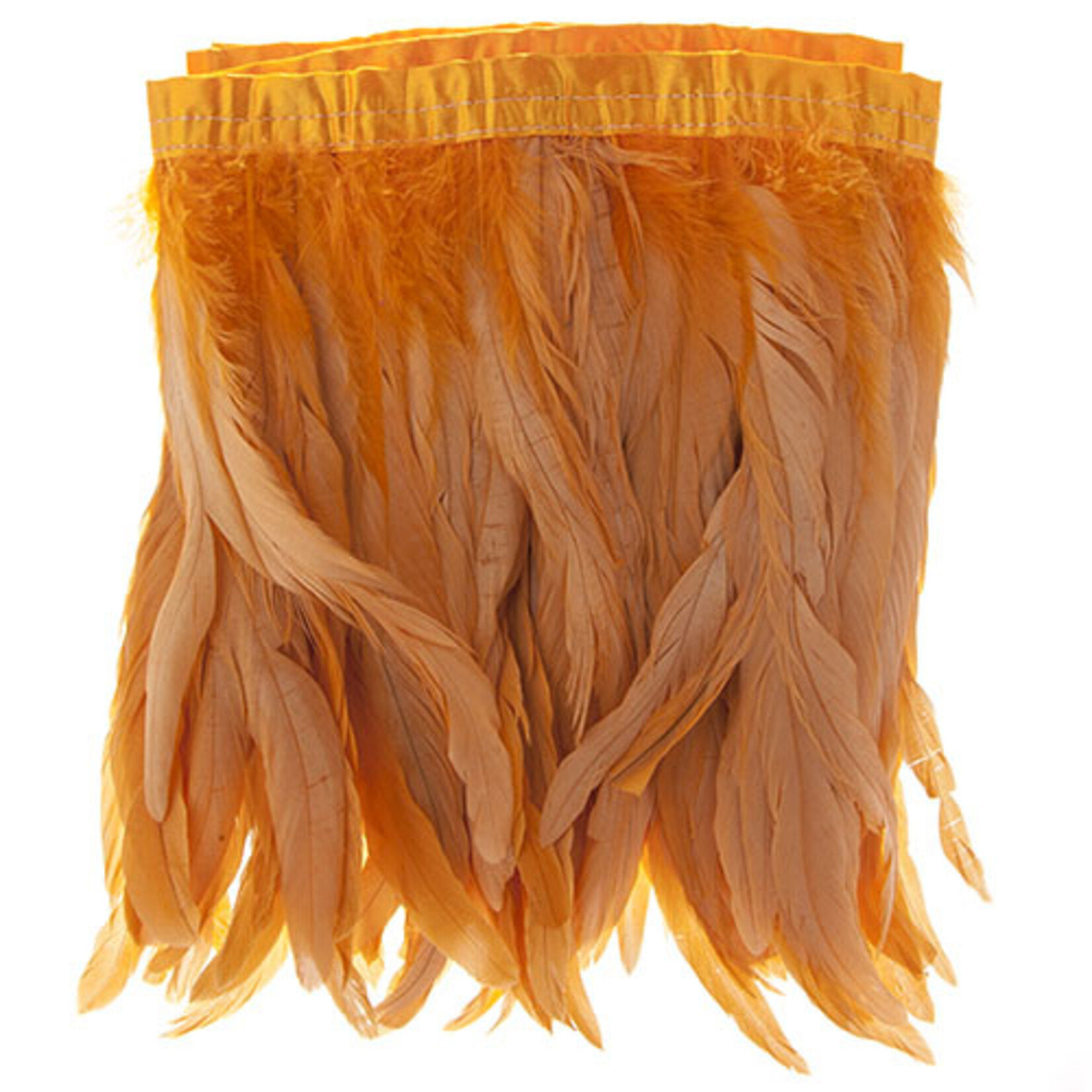 Coque Feathers Value 10-12 Inches 1 Yard  Pumpkin