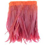 Coque Feathers Value 10-12 Inches 1 Yard  Coral