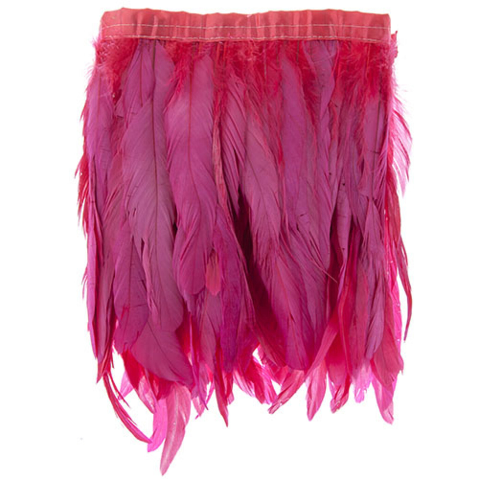 Coque Feathers Value 10-12 Inches 1 Yard  Dark Coral