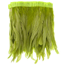 Coque Feathers Value 10-12 Inches 1 Yard  Grass Green