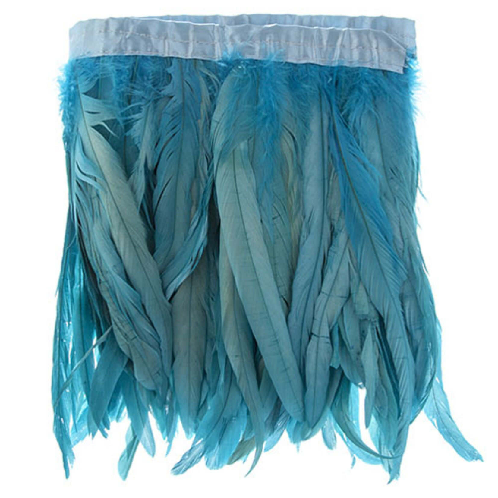 Coque Feathers Value 10-12 Inches 1 Yard  Aqua Blue