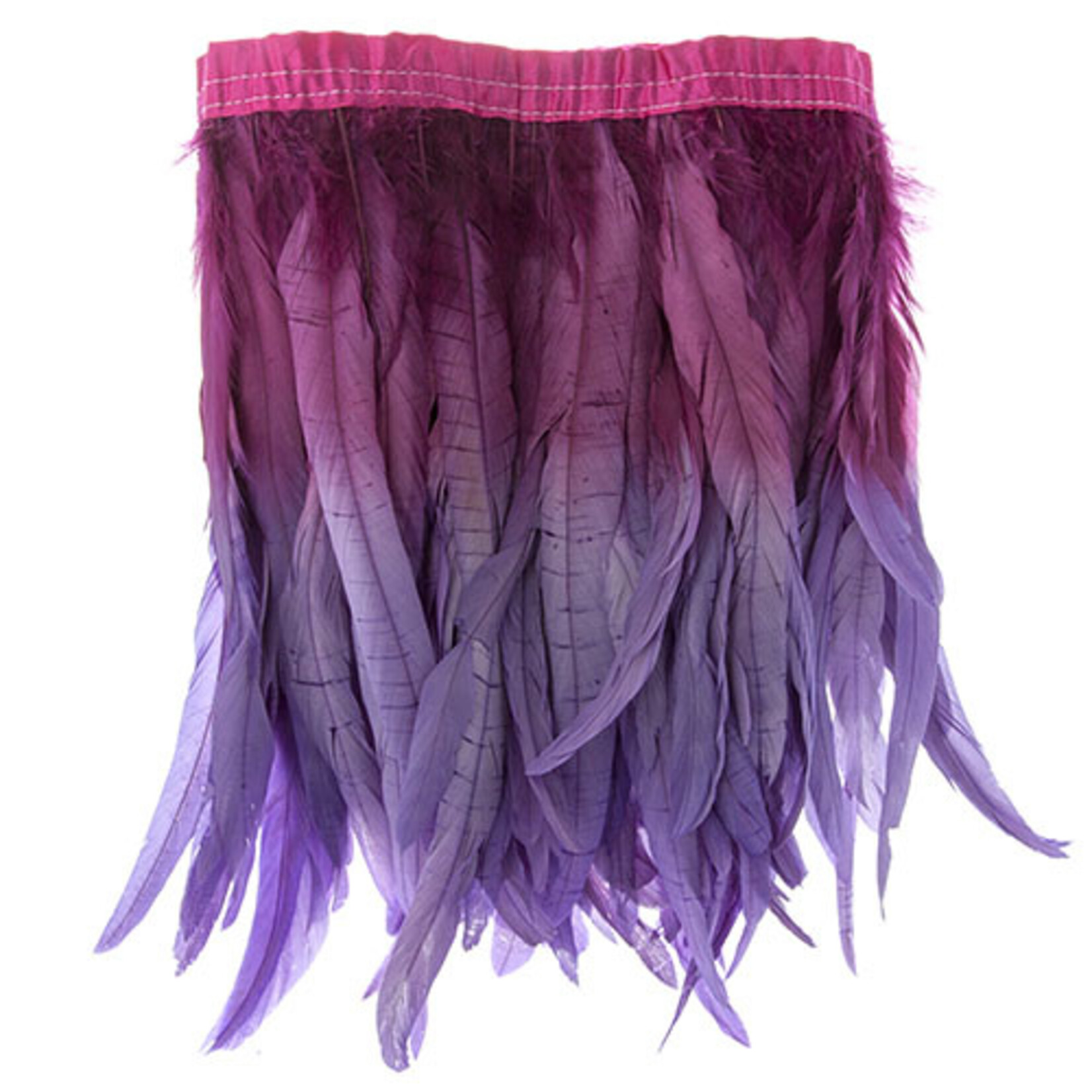 Coque Feathers Value 2 Tone 10 - 12 Inches 1 Yard  Purple Flare