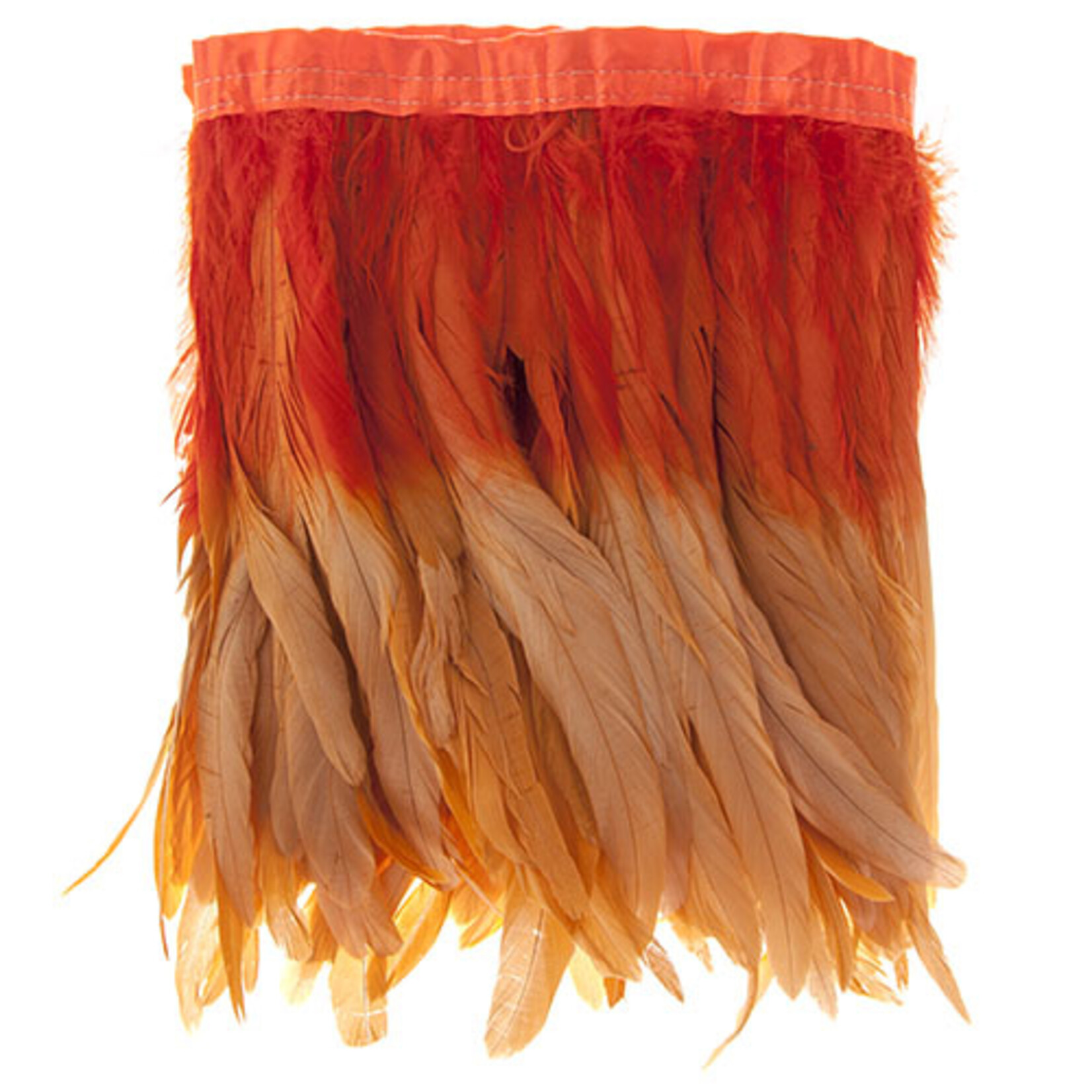 Coque Feathers Value 2 Tone 10-12 Inches 1 Yard  Sunset