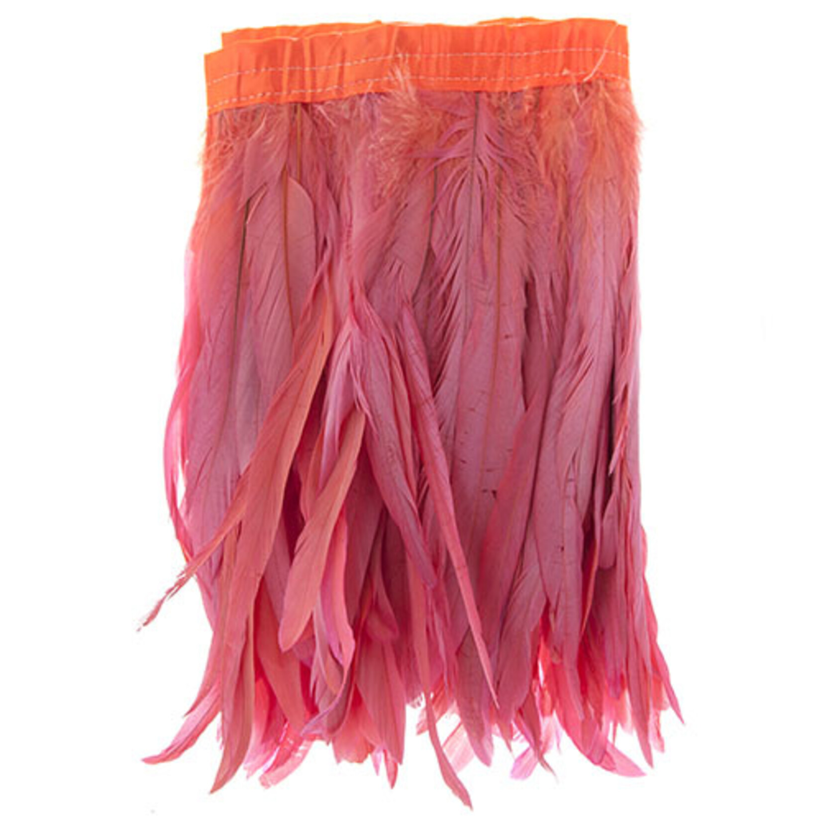 Coque Feathers Value 12-14 Inches Coral