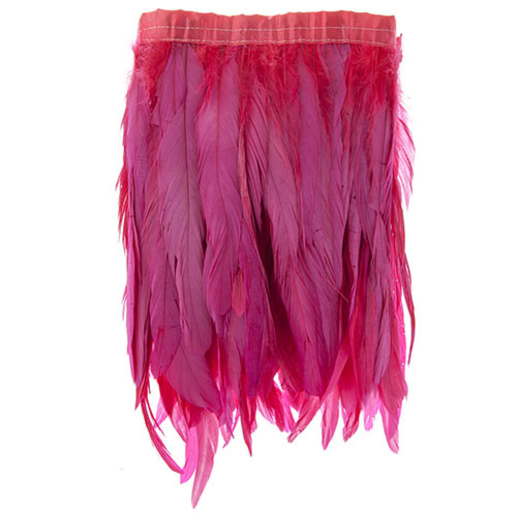 Coque Feathers Value 12-14 Inches Dark Coral