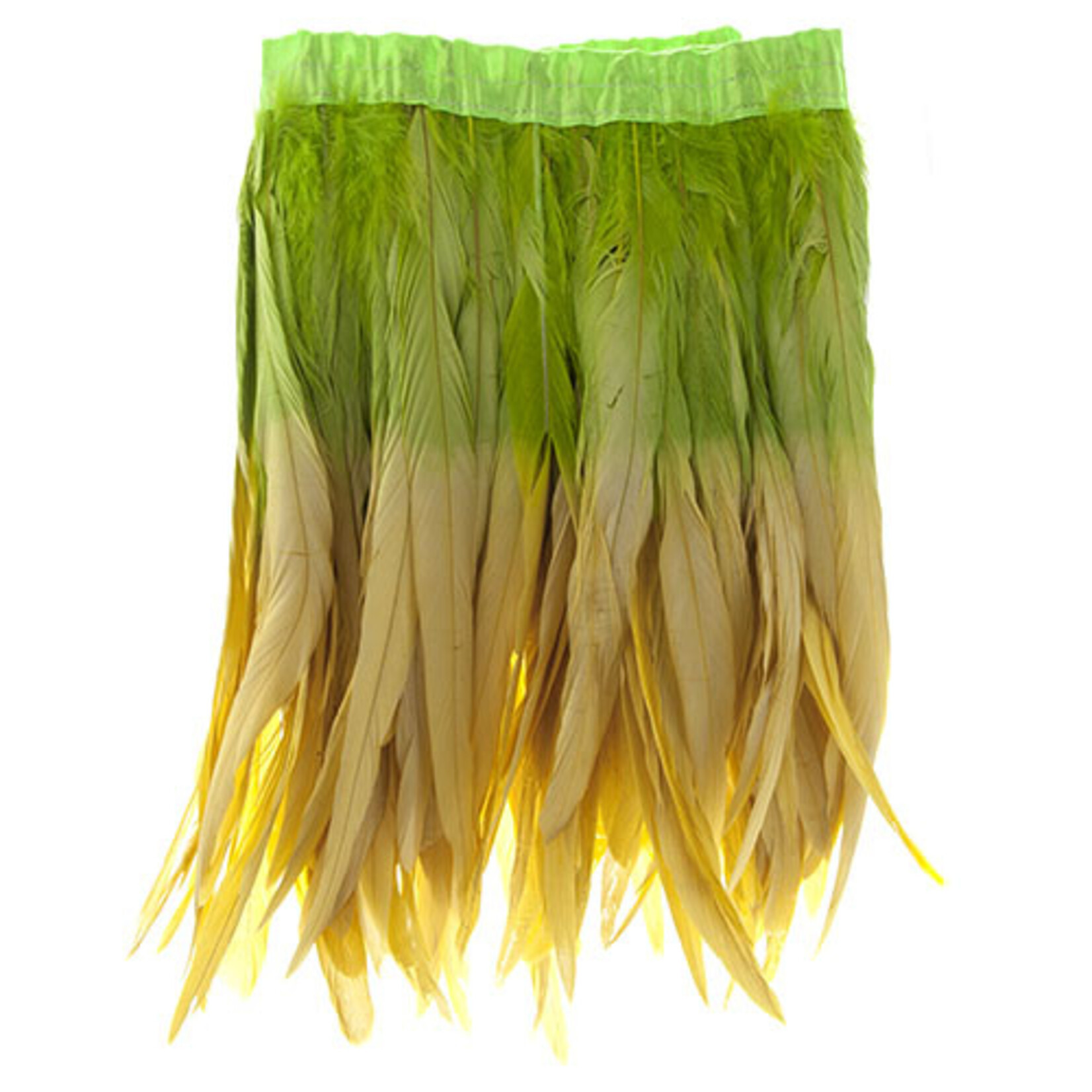 Coque Feathers Value 2 Tone 12 - 14 Inches Lemon/Lime