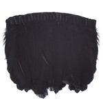 Goose Feather Strung 5.5-7 inches (2 yards) Black