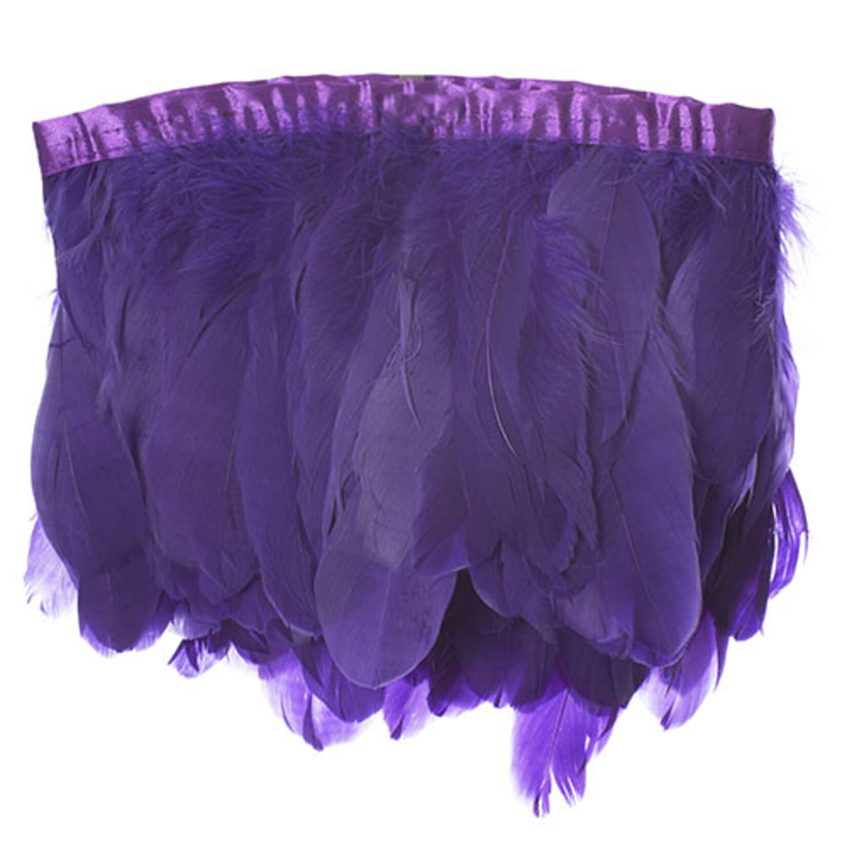 Goose Feather Strung 5.5-7 inches (2 yards) Purple