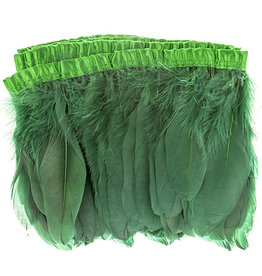 Goose Feather Strung 5.5-7 inches (2 yards) Emerald