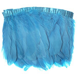 Goose Feather Strung 5.5-7 inches (2 yards) Turquoise