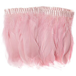 Goose Feather Strung 5.5-7 inches (2 yards) Baby Pink