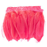 Goose Feather Strung 5.5-7 inches (2 yards) Coral