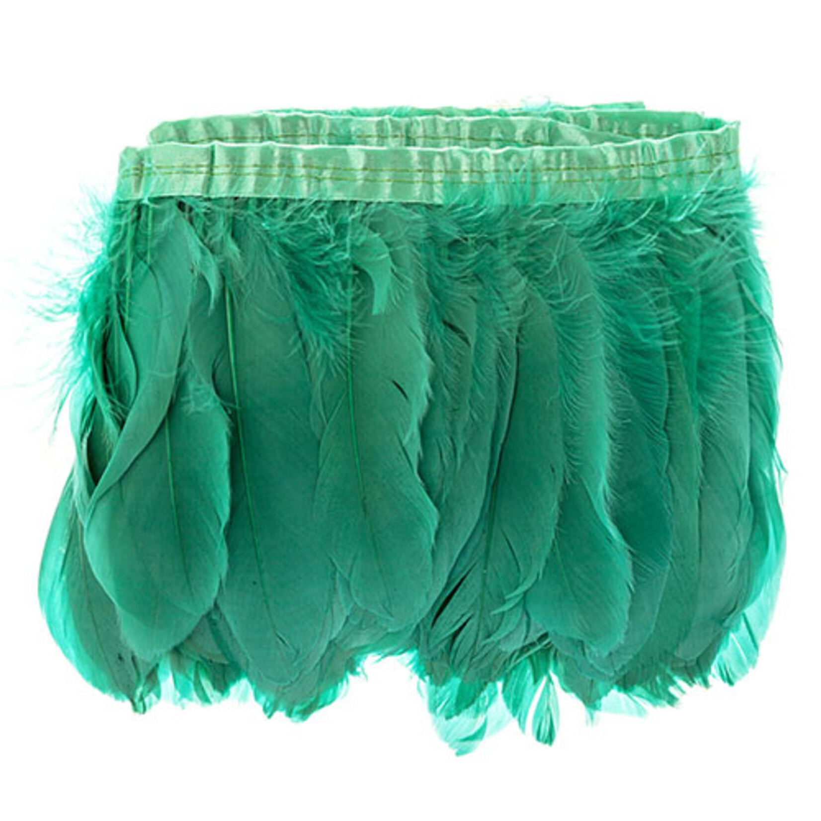 Goose Feather Strung 5.5-7 inches (2 yards) Jade