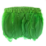 Goose Feather Strung 5.5-7 inches (2 yards) Kelly Green