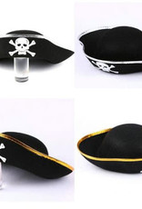 Black Pirate Hat with Skull
